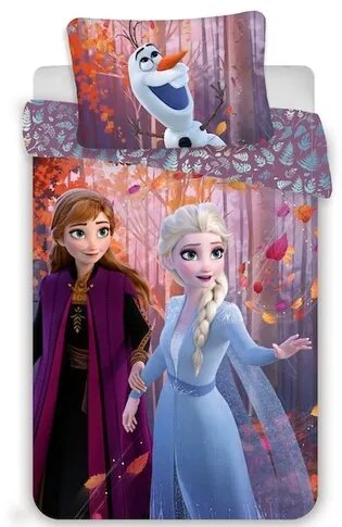 Jerry Fabrics gyermek pamut ágynemű, Frozen 2Sister purple, 140 x 200 cm, 70 x 90 cm
