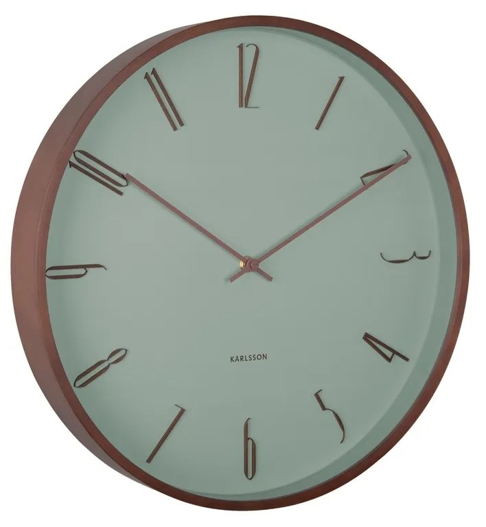 Karlsson 6014GR design falióra, zöld, átmérő: 40cm