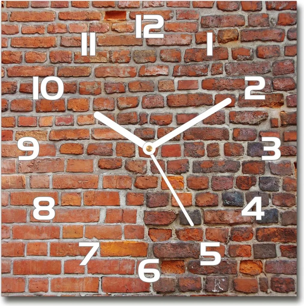 Üveg falióra szögletes tégla fali 30x30 cm