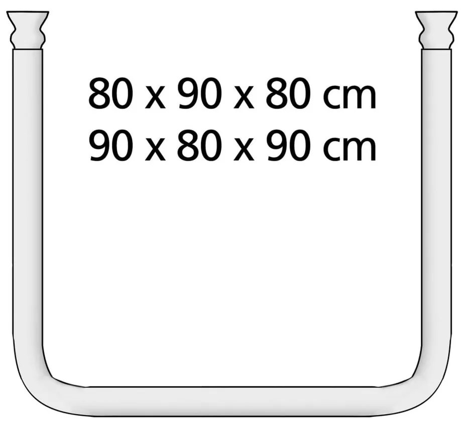Fehér univerzális sarok zuhanyfüggönyrúd, ø 2,8 cm - Wenko