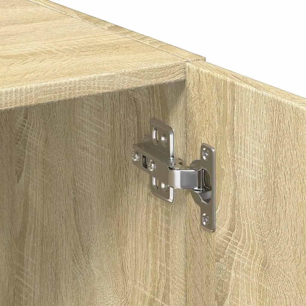 sonoma tölgy szerelt fa vékony tárolószekrény 50x42,5x225 cm