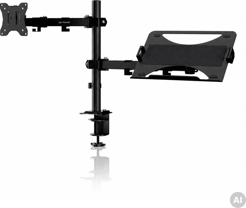 Monitor- és laptopállvány 2 az 1-ben fekete: MARK
