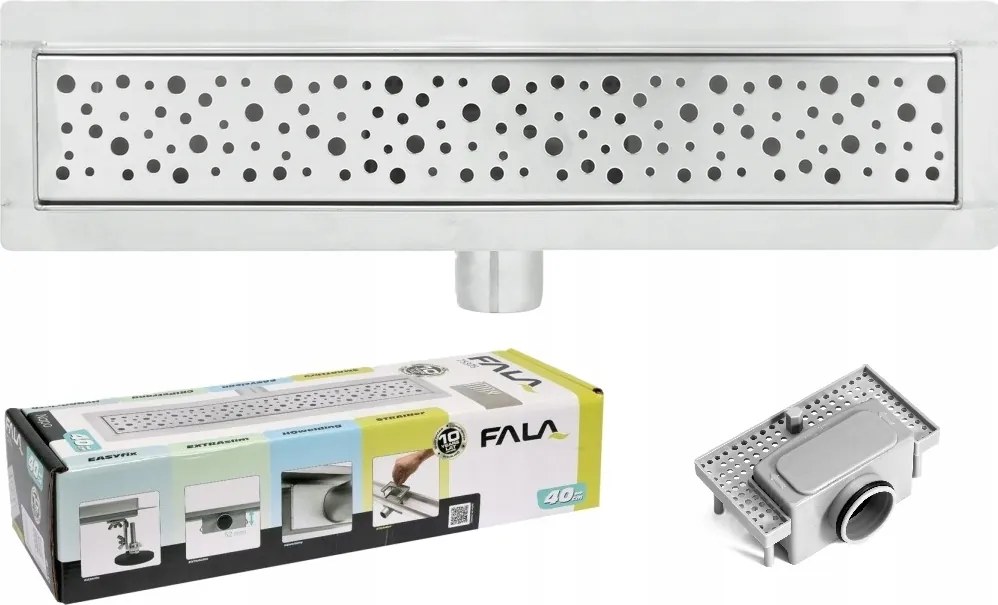 Lineáris Lefolyó Zuhanytálca Napo 80 CM Dekoratív Alacsony Szifon Fala 75379