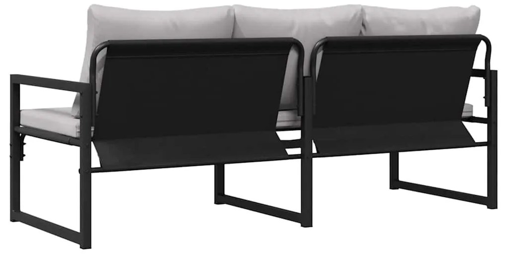 Kerti pad Fekete 180 x 72.5 x 71 cm Acél