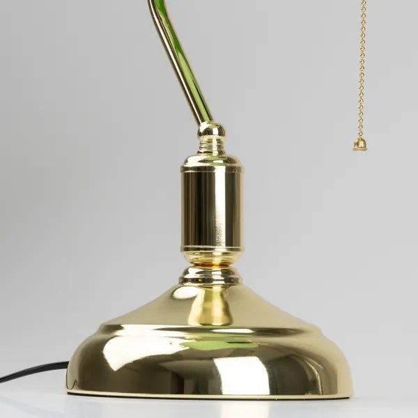 Brilagi - BANK OFFICE asztali lámpa 1xE27/60W/230V arany/zöld
