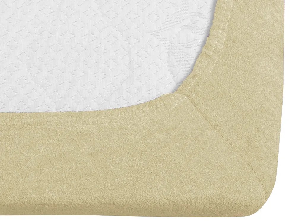 Frottír lepedő krémszínű 160 x 200 cm