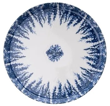 12 részes porcelán étkészlet, fehér/kék