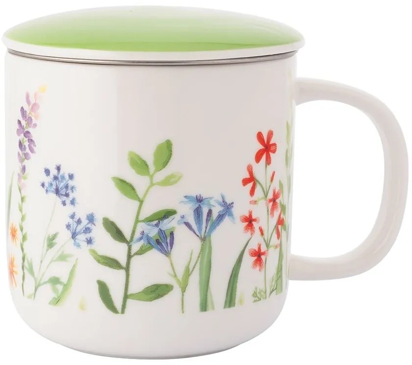 Altom Porcelános csésze teáskanállal és fedéllelNature Awakening 380 ml