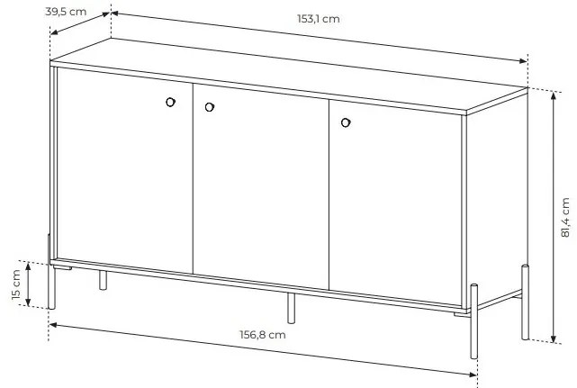 Szekrény Scandia 3D (scandi tölgy + scandi fenyő). Akció -16%. 1071387