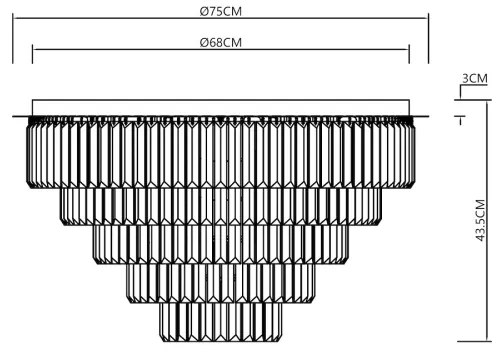 Mennyezeti lámpa MILANO 12xE14/40W/230V arany
