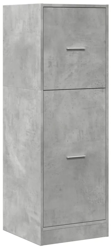 betonszürke szerelt fa patikaszekrény 40 x 41 x 118 cm