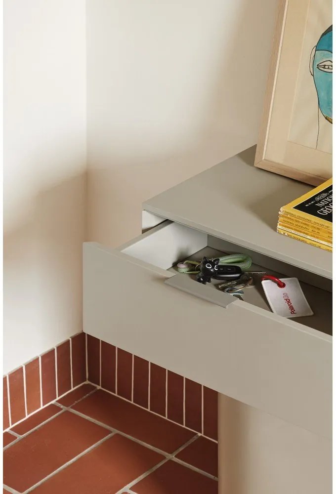 Bézs konzolasztal 36x100 cm Totem – Teulat