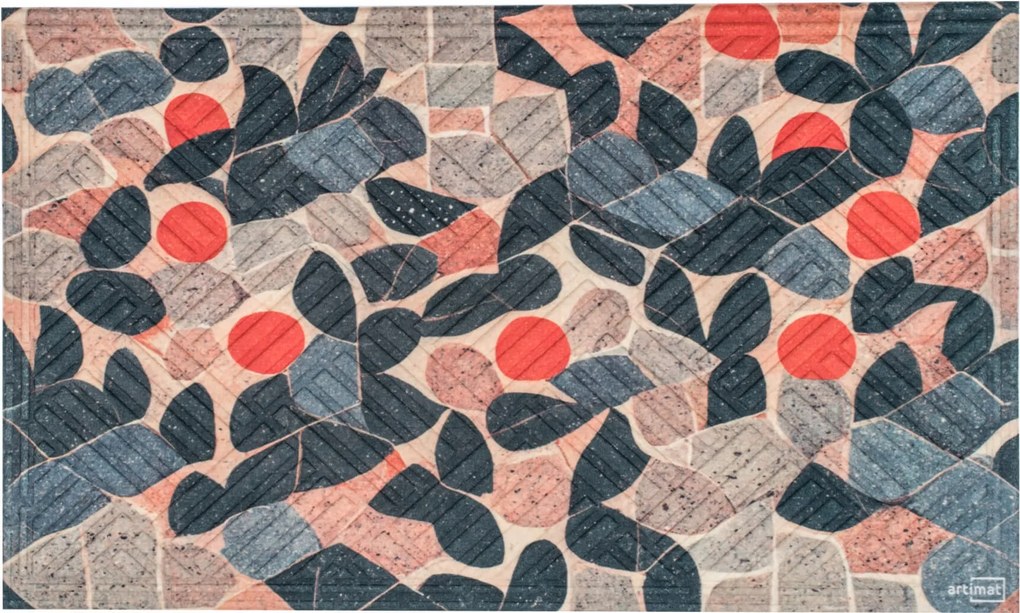 Lábtörlő gumi ajtóhoz színes nyomtatással 75x45 cm