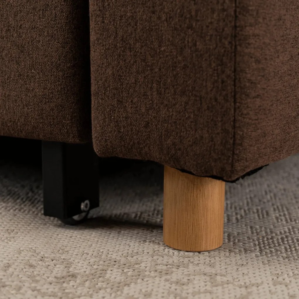 Fotel Rozkładany SOLOR Brązowy