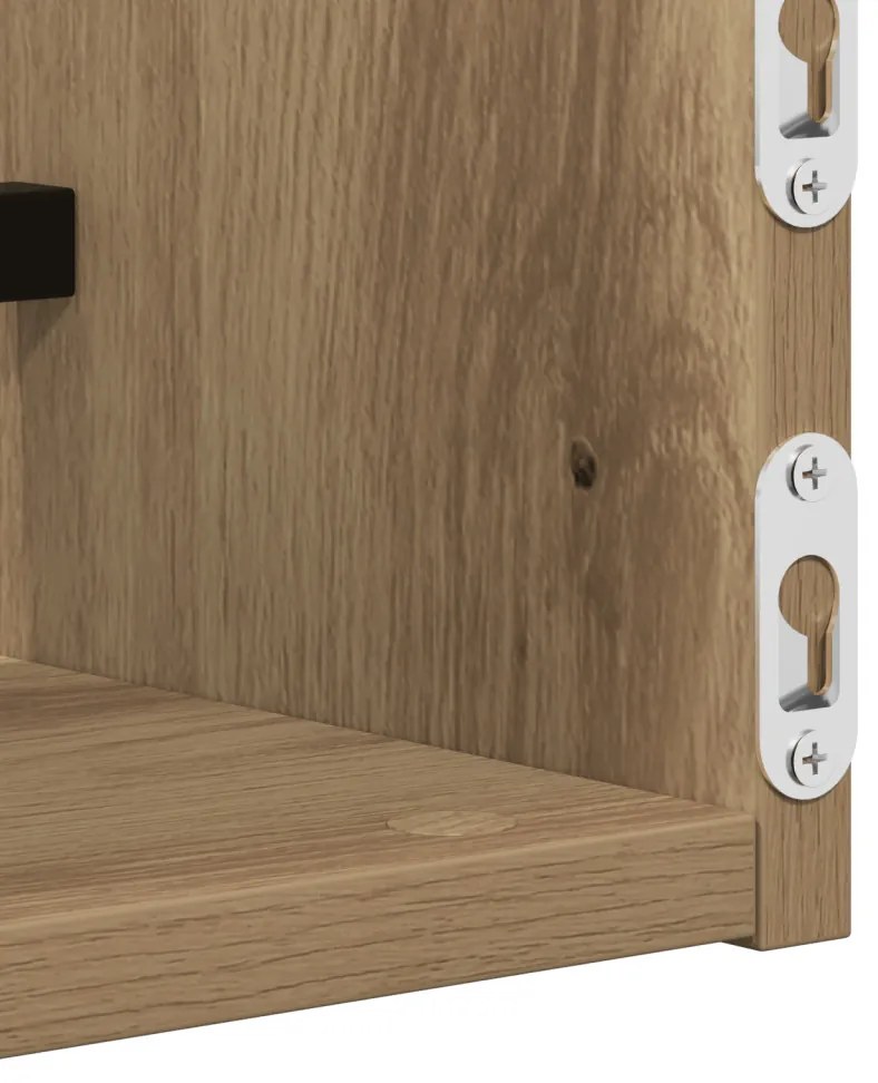 Falipolcok 2 db Artisan tölgy 80x16x14 cm Mérnök fa