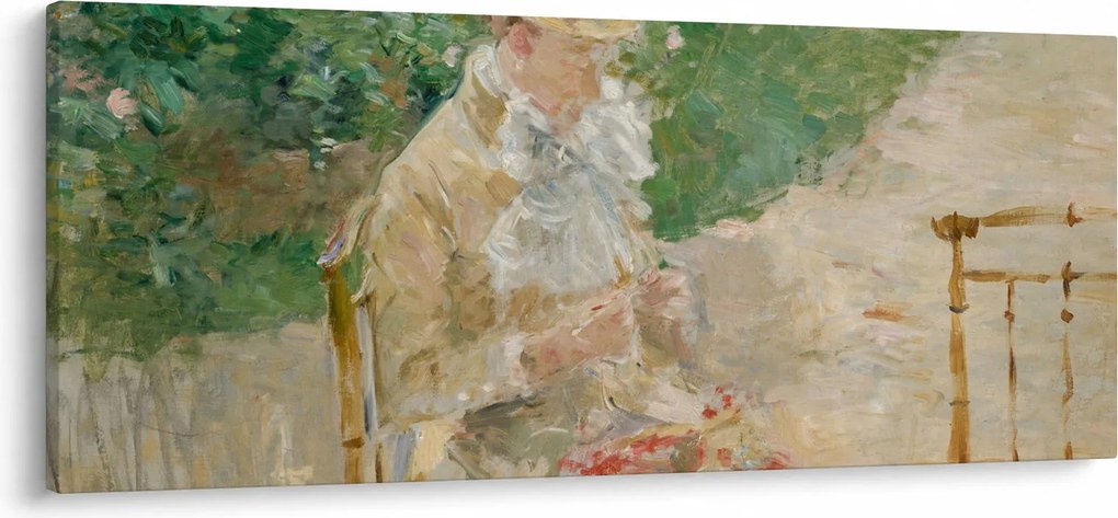Kép - Berthe Morisot, Young Woman Knitting, reprodukciók (120x50 cm)