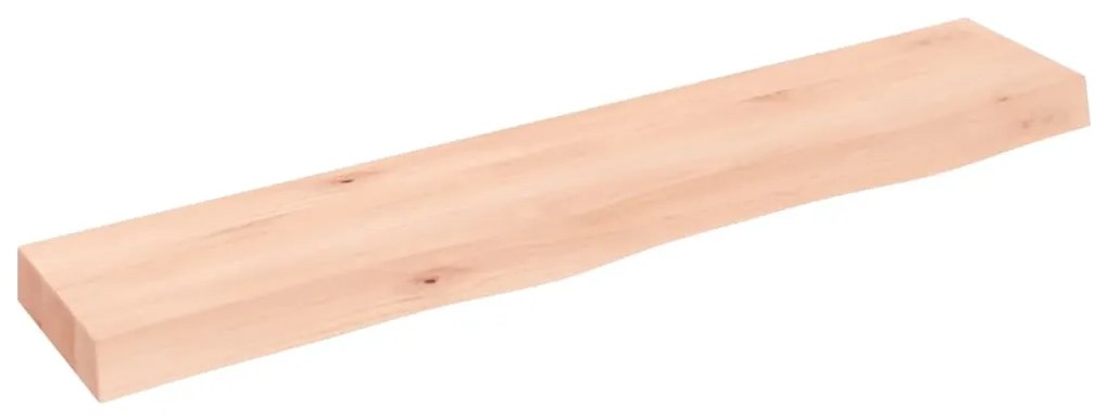 kezeletlen tömör tölgyfa fali polc 100x20x6 cm