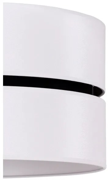 Duolla - Csillár zsinóron DUO 1xE27/15W/230V átm. 40 cm fehér/fekete