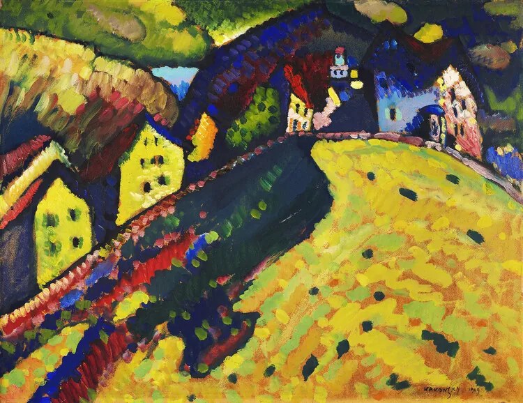 Reprodukció Houses at Murnau (1909), Wassily Kandinsky