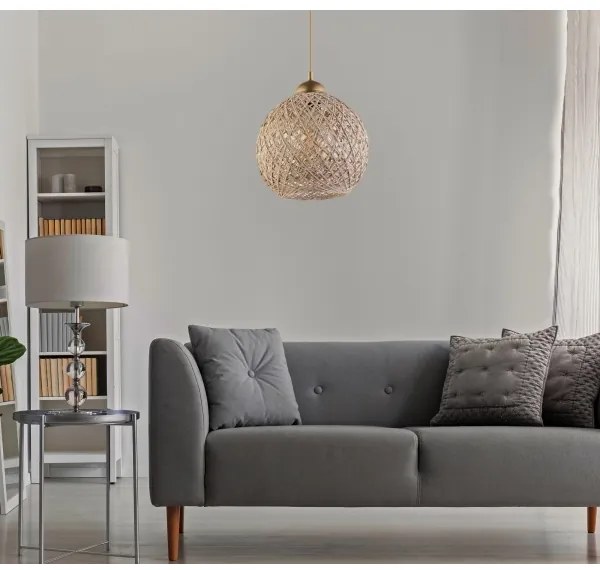 Csillár zsinóron JUTE 1xE27/60W/230V bézs