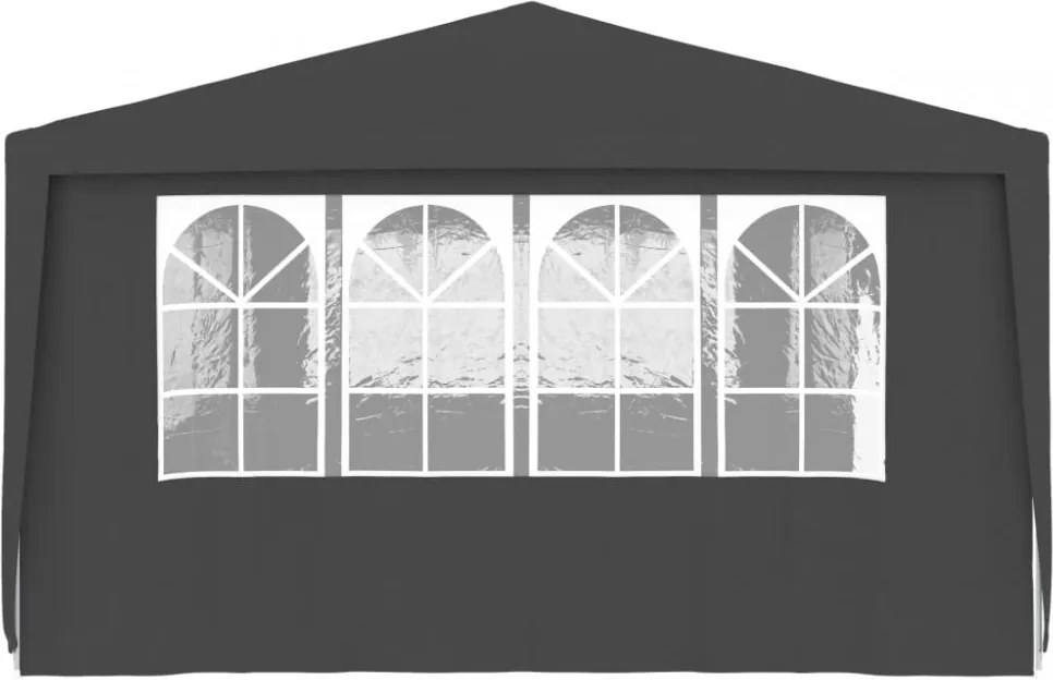 antracitszürke rendezvénysátor oldalfalakkal 4 x 9 m 90 g/m²