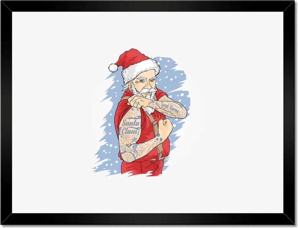 Poszterek keretben 40x30 Télapó csillag