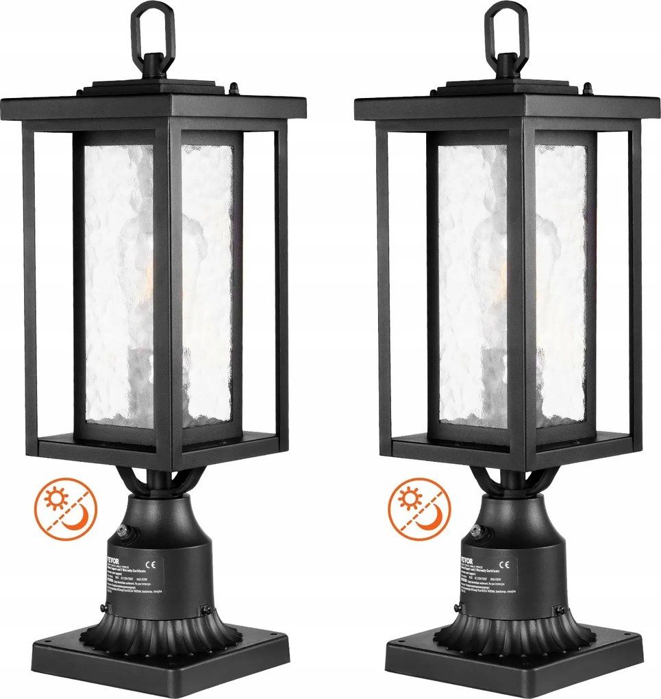 Kerti lámpa 450 mm Álló fényérzékelő 2 db