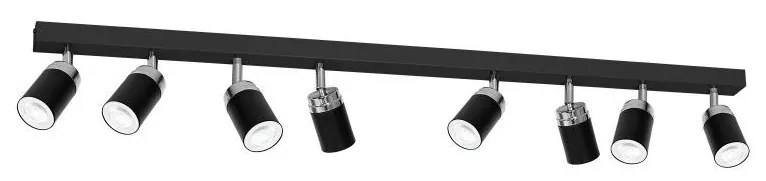 Spotlámpa RENO 8xGU10/60W/230V fekete/króm