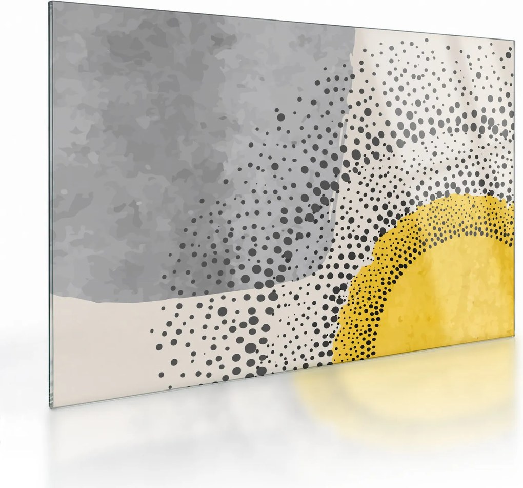 Üveg kép - N⁰3 strand absztrakt festménye (70x50 cm)