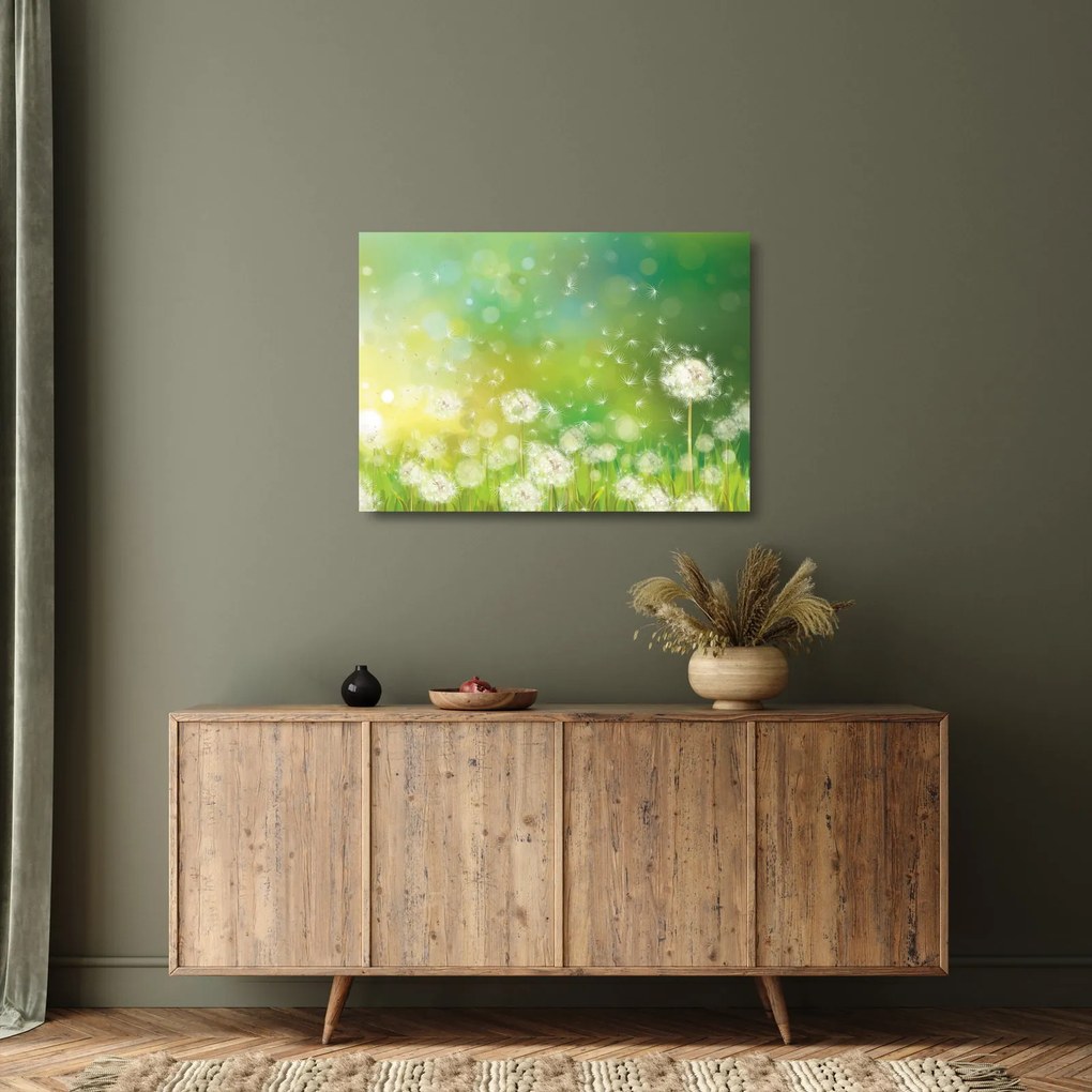 Kép - Virágozatlan pitypang (üvegen) (70x50 cm)