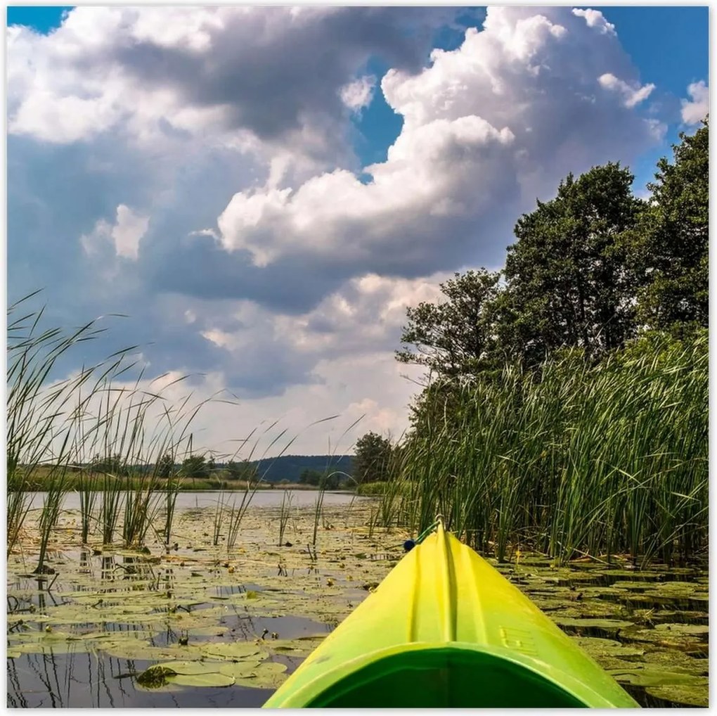 Poszterek 100x100 Kajakkal a tavon