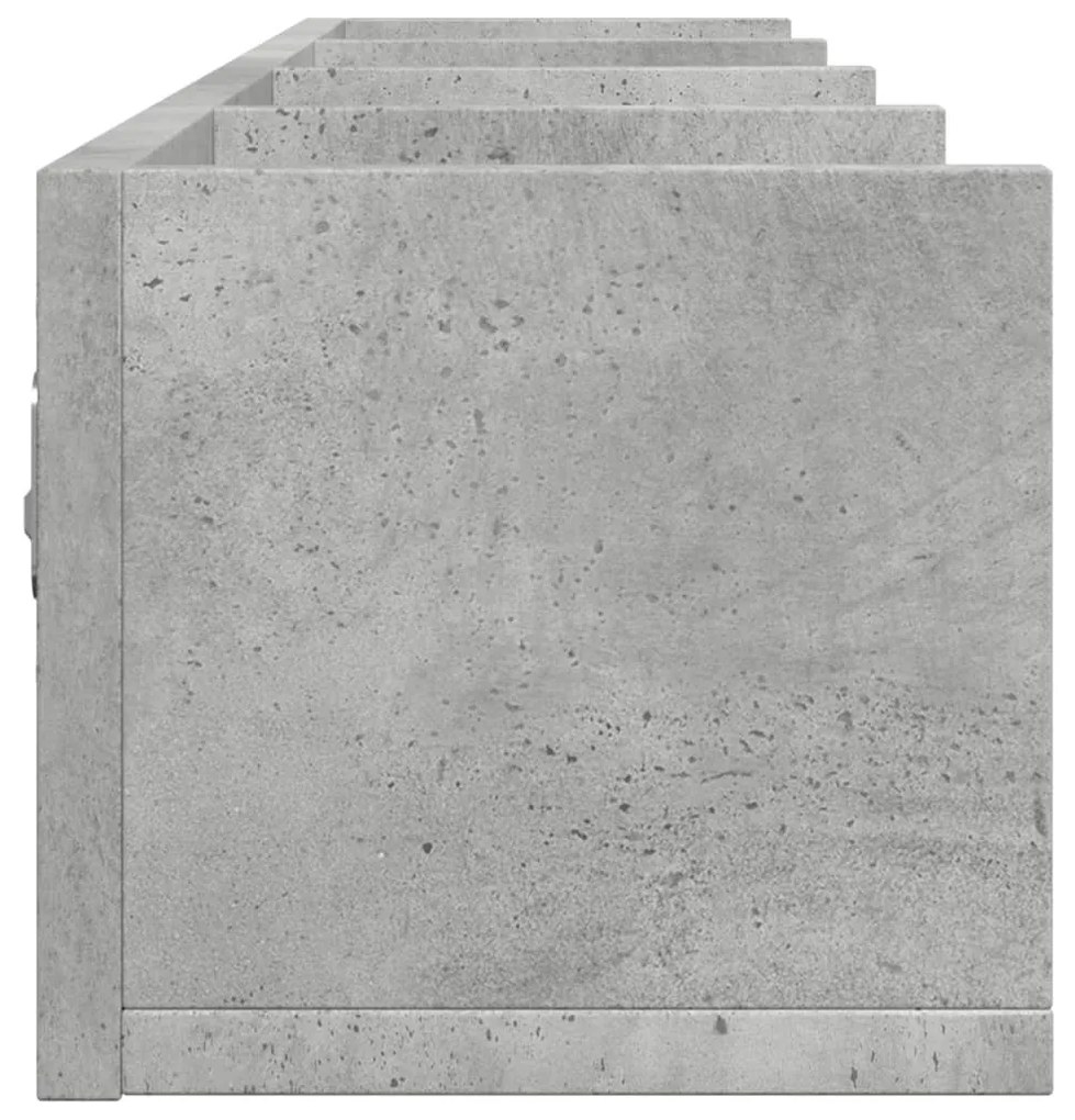2 db betonszürke szerelt fa faliszekrény 99x18x16,5 cm