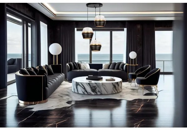 Csillár zsinóron PARIS 3xE27/60W/230V á. 45 cm fehér/fekete/arany