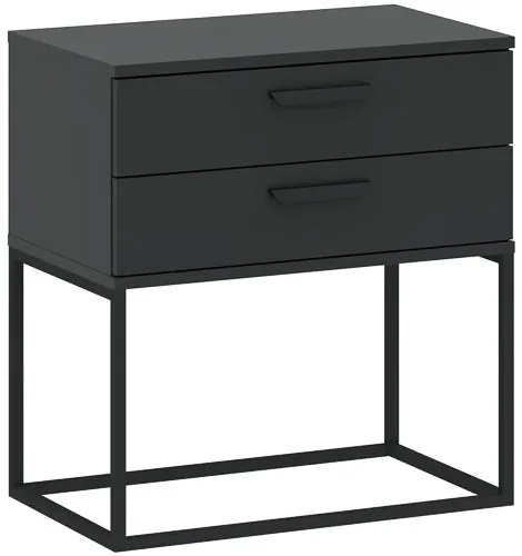 Éjjeliszekrény 2 Fiókkal Fekete Színben CADRO NR6 60 cm