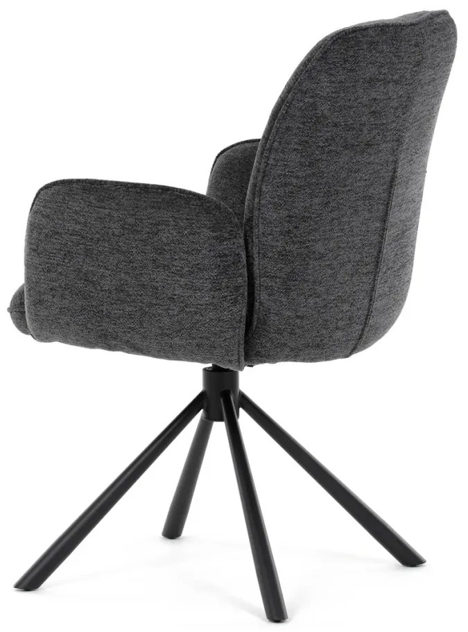 Scaun de sufragerie rotativ, culoare neagră. DCH-D1330 BK2