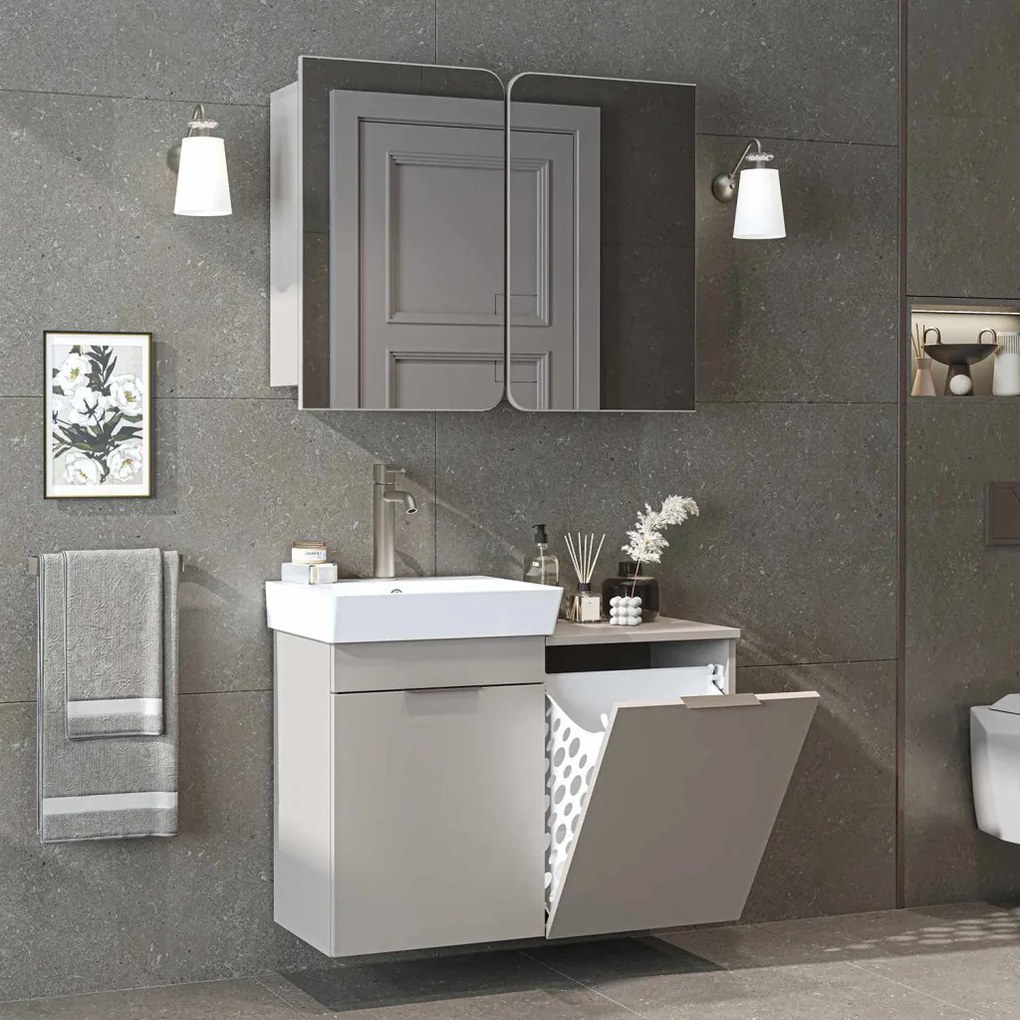 Dubai mosdószekrény, homokkő, 92,2 cm – TR283VLN1125