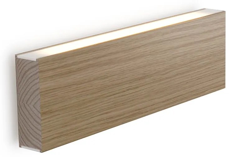 Fali lámpa LED120, beépített meghajtó, dimmer nélkül, több lehetőség - TUNTO Modell: 200 mm-es tölgy, feketére pácolt, direkt és indirekt fény