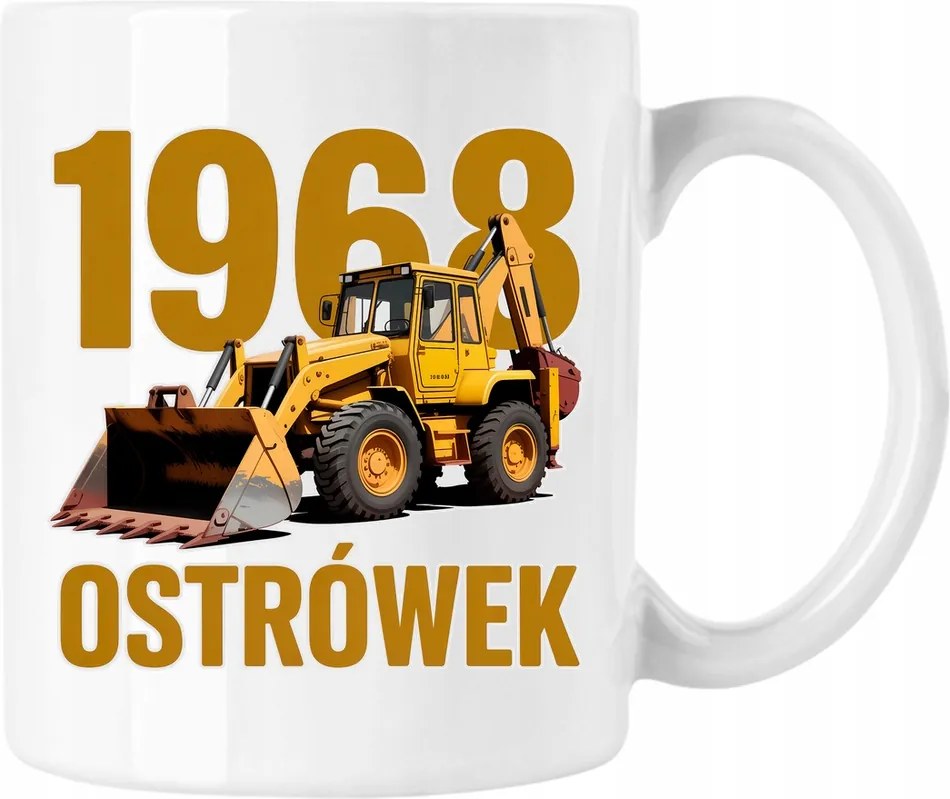 Ostrówek bögre 1968 traktor Prl 1 Fehér 330ml