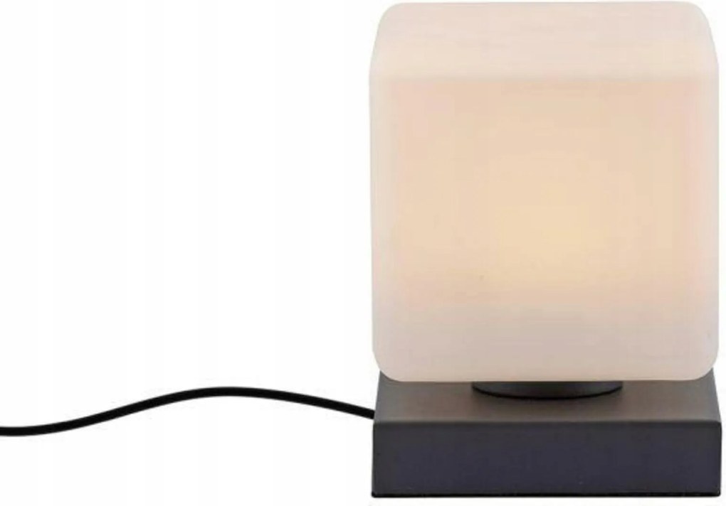 Paul Neuhaus Dadoa Led asztali lámpa kocka antracit, érintős fényerőszabályzóval 3000K