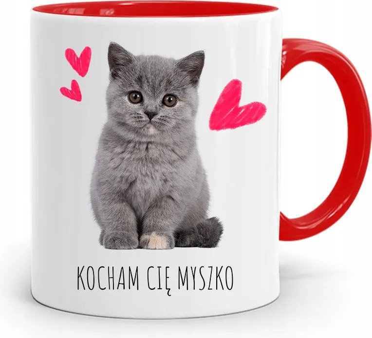 Piros Bögre Fiúnak Szeretlek Egér nyomott mintával