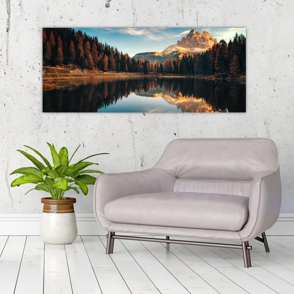 Kép - alpesi, olaszország, dolomitok, Antorno (120x50 cm)