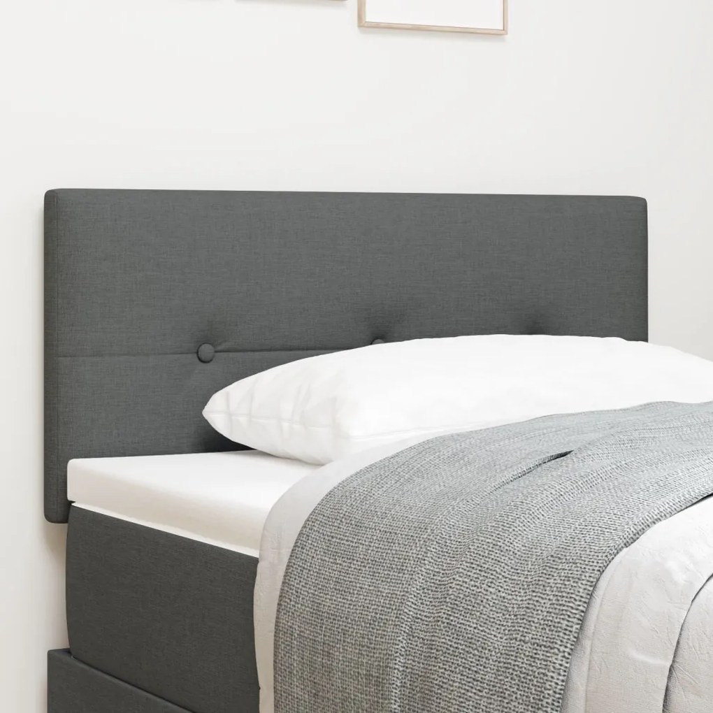 LED Fejtámla Gomb Tufted Sötétszürke 90 cm Textil