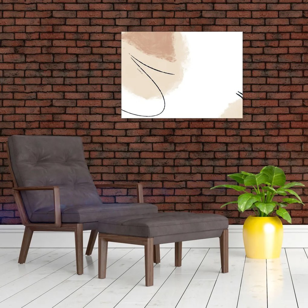 Üveg kép - Fehér absztrakció (70x50 cm)