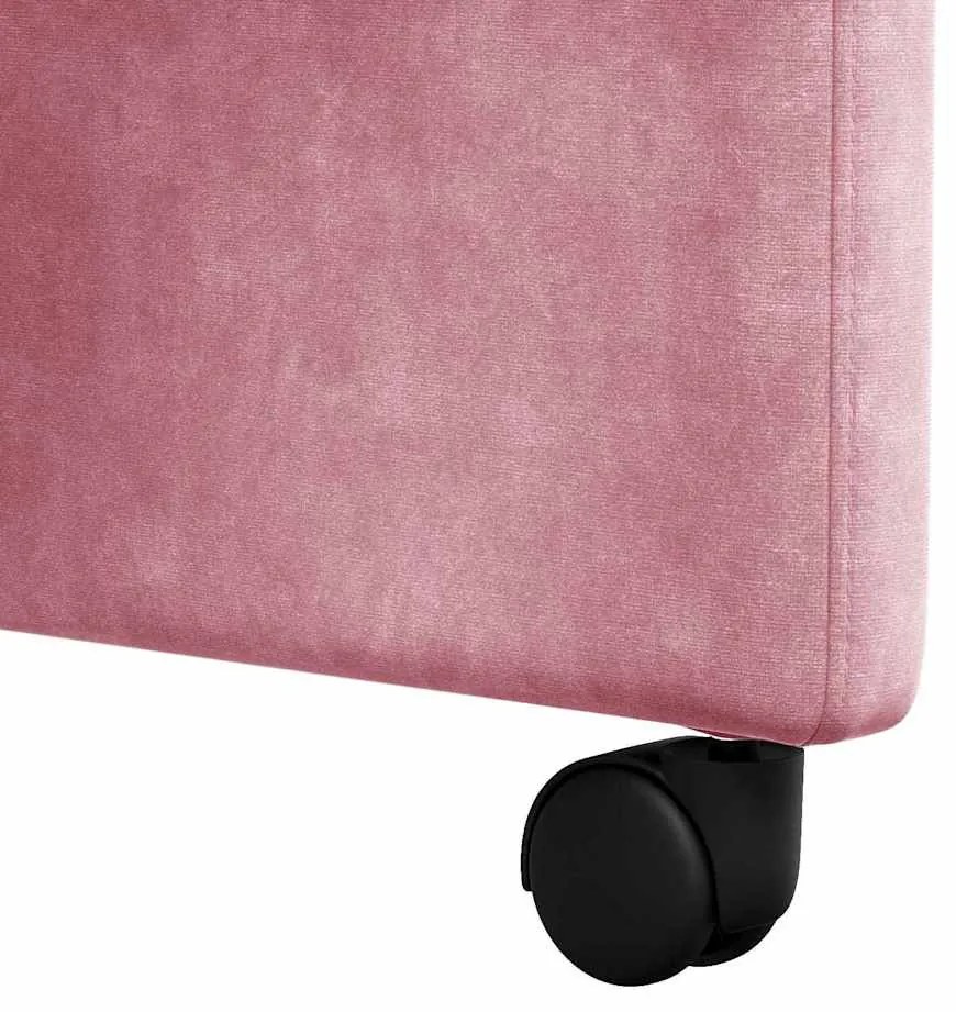 Kerekes Étkező Székek 2 pcs Rózsaszín 58 x 67 x 97 cm Bársony