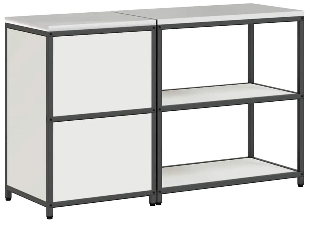 Konyhai Tároló Készlet polcokkal 2 pcs Fehér 150 x 50 x 92 cm