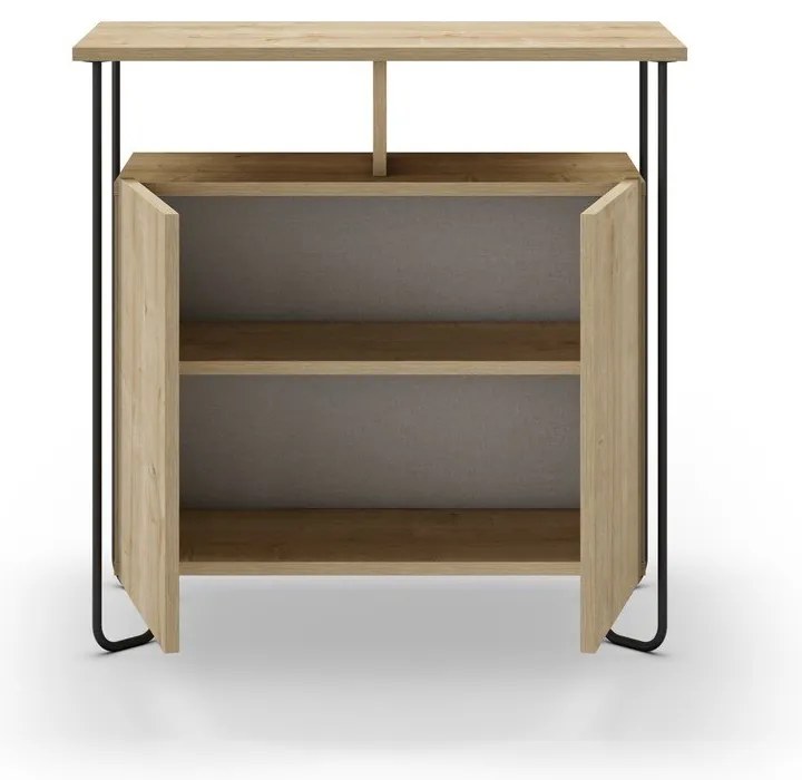 Natúr színű szekrény tölgyfa dekorral 80x80 cm Dilly – Marckeric