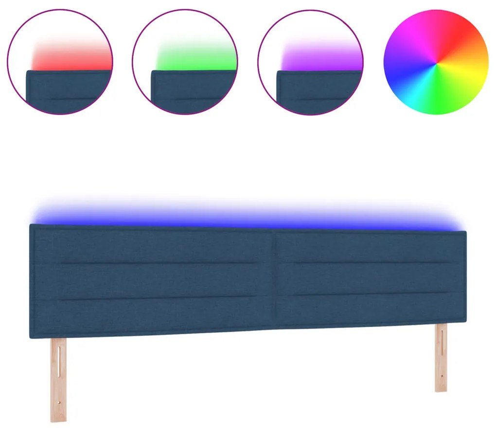 LED Fejtámla Modern Vonal Dizájn Kék 100 cm Szövet