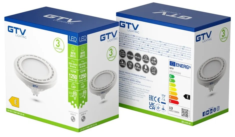 LED izzó GU10, 12,5 W – GTV