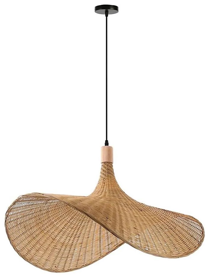 Immax 08290L - Csillár zsinóron SOMBRERO 1xE27/40W/230V átm. 80 cm rattan