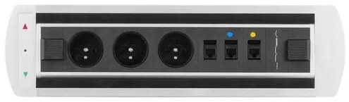 Elektromosan forgatható fiókpanel, 3x elektromos, 3 x adat